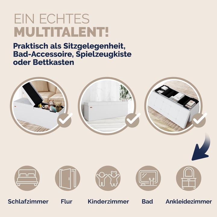 Produktbild Casaria Sitztruhe (115 cm)