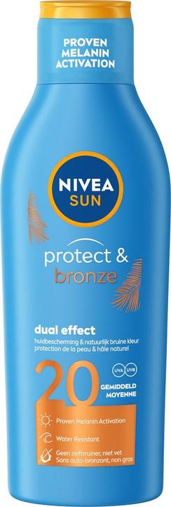 Immagine prodotto NIVEA Latte solare Protect & Bronze Spf 20 - 200ml (Latte solare, SPF 20, 200 ml)