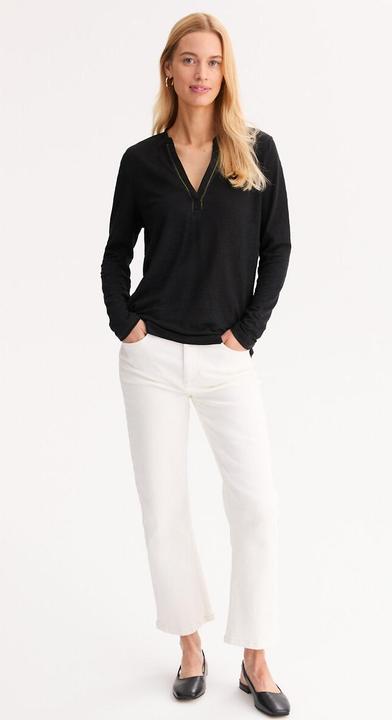 Actual product image Anne Weyburn Shirt mit rundem Ausschnitt und Knopfleiste (50)