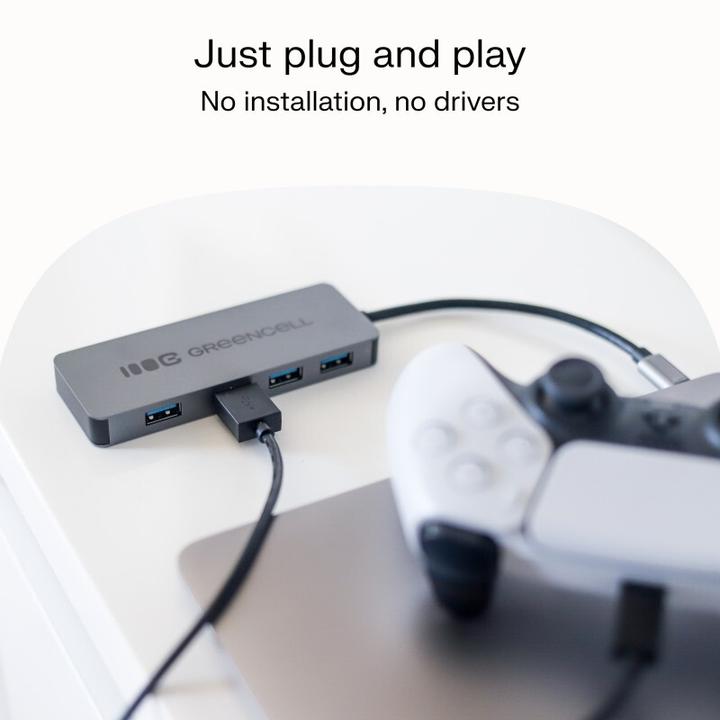 Produktbild GreenCell Controller Green cell USB hubs 4 PORT USB-C 3.0 (USB-C, 4 Ports)