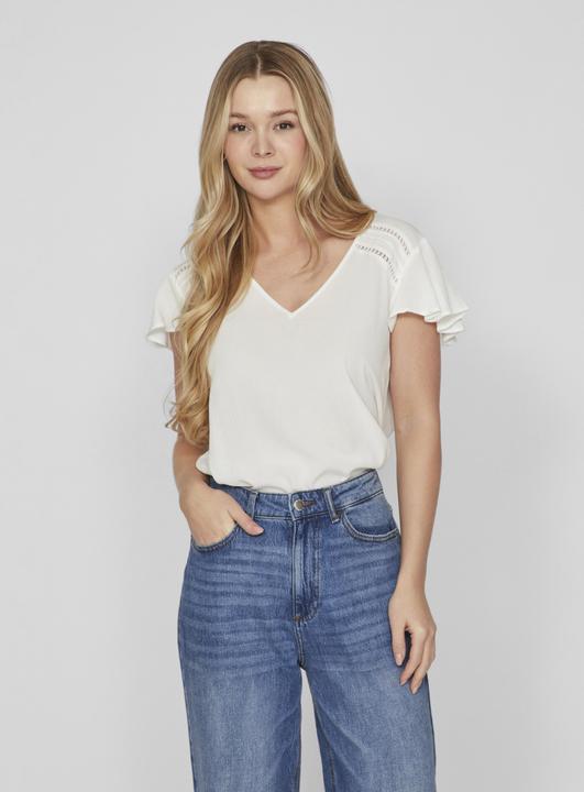 Actual product image Vila V-neck top with short sleeves (34)