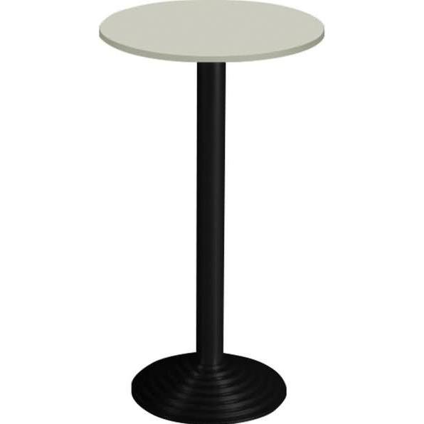 Bisley, Schreibtisch, Stehtisch rund 1 Platte Stahlsäule D 80 mm H 740 x D 600 mm Aluminium-...