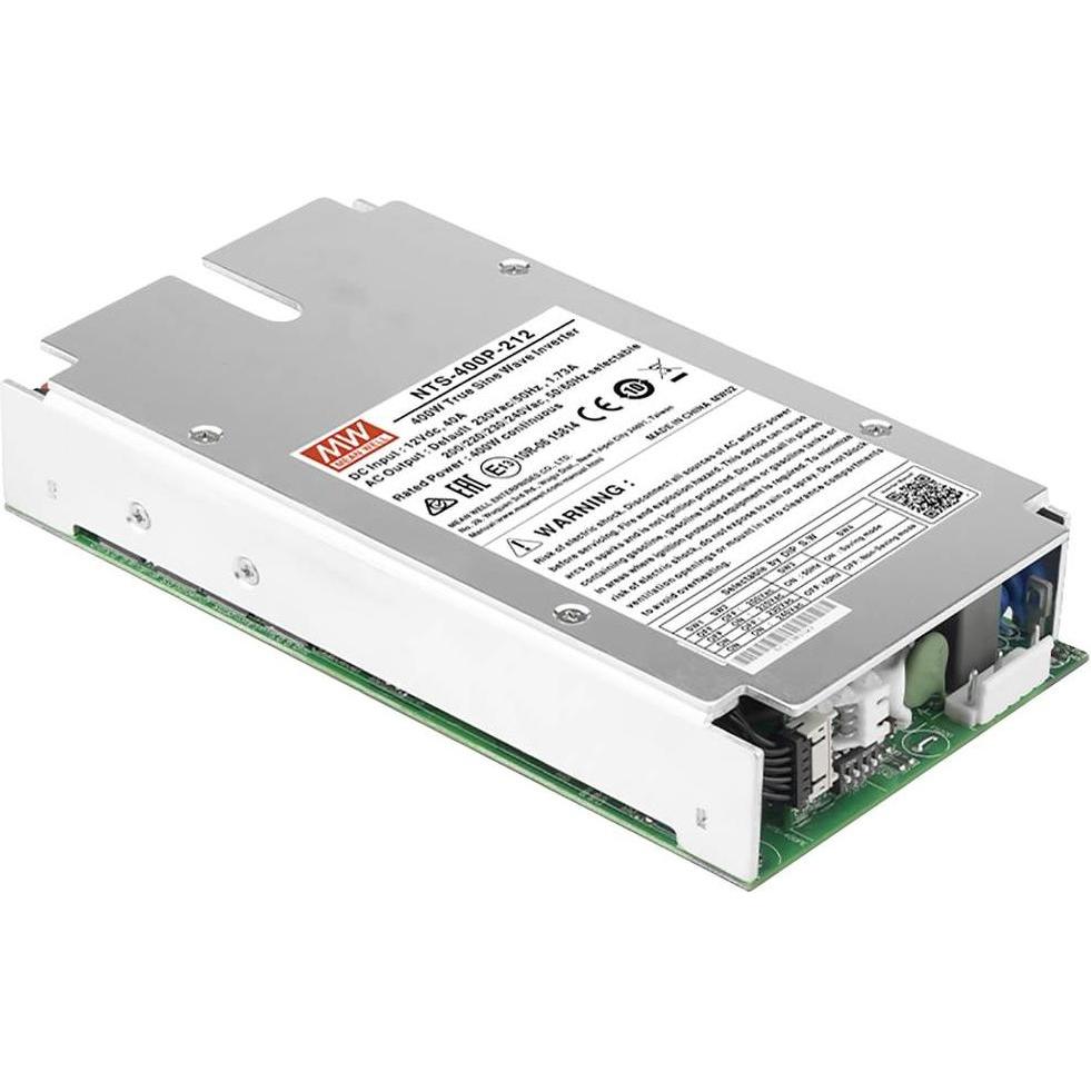 MeanWell, Convertitore di tensione, NTS-400P-212 - Inverter sinusoidale 400 W 12 V contatto di protezione