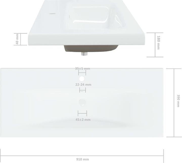 Actual product image vidaXL Reeta (390 mm, 1010 mm)