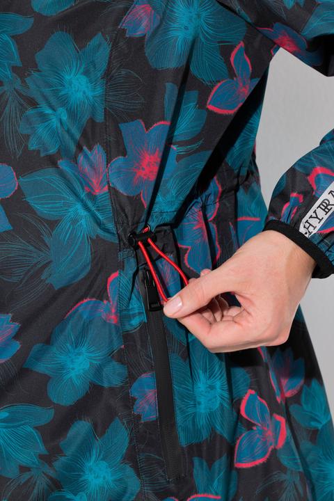 Actual product image Ulla Popken Neon Floral Print Packable Rain Jacket (46, 48)