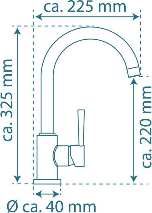 Produktbild Schütte Wasserhahn Küche CORNWALL Spültischarmatur Gold matt Schwenkbar 79167