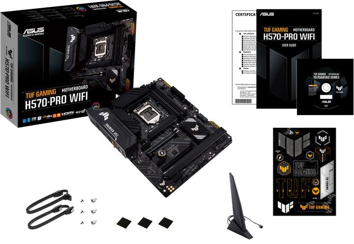 Produktbild ASUS MB TUF GAMING H570-PRO WIFI Intel,1200,DDR4 (LGA 1200, Intel H570, ATX)