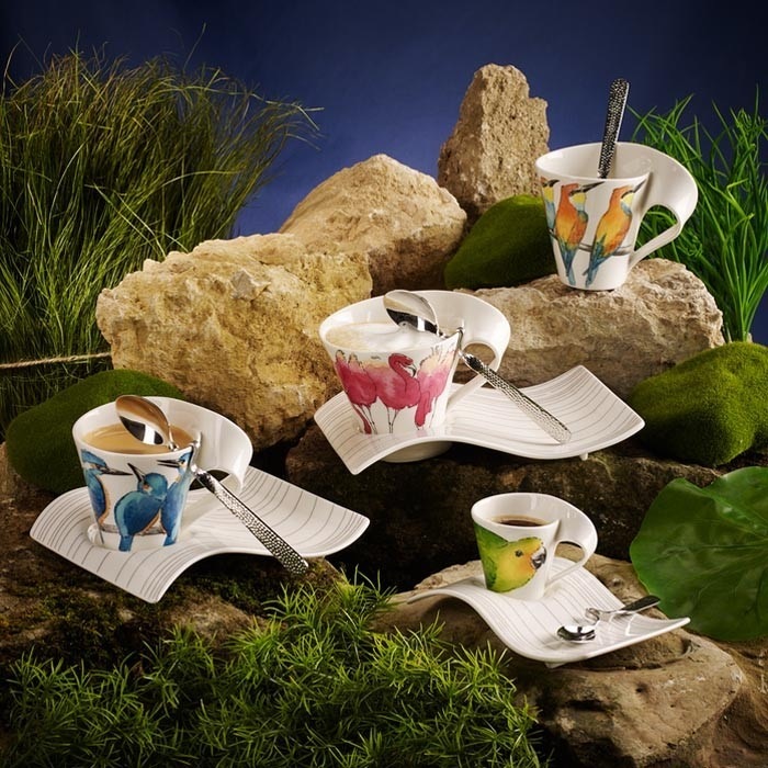Actual product image Villeroy & Boch Mug with handle (gift box) NewWave Caffè Brown-cheeked Parakeet (300 ml, 1 x)