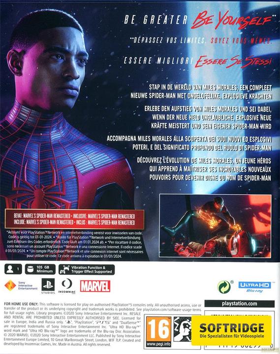 Image du produit Sony Marvel’s Spider-Man: Miles Morales - Ultimate Edition (PS5, Multilingue)