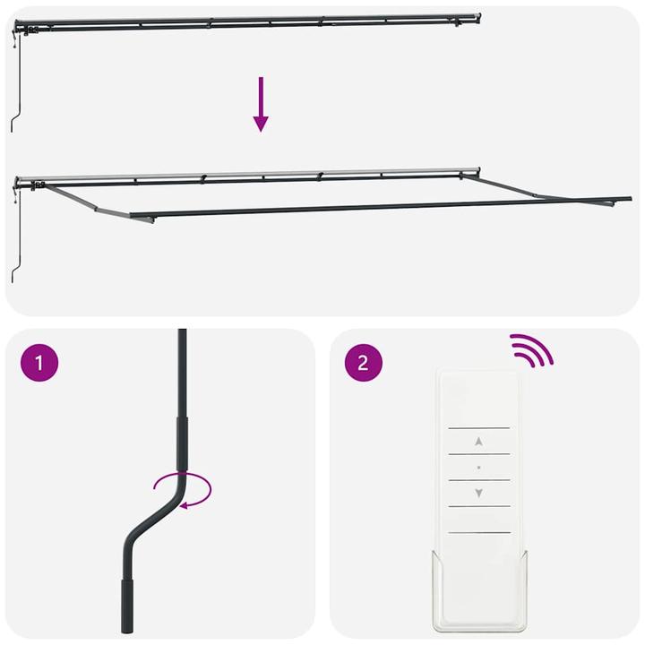 Actual product image vidaXL Markise Gelenkarmmarkise Sonnenmarkise Balkon Automatisch 600x300cm (6 m)