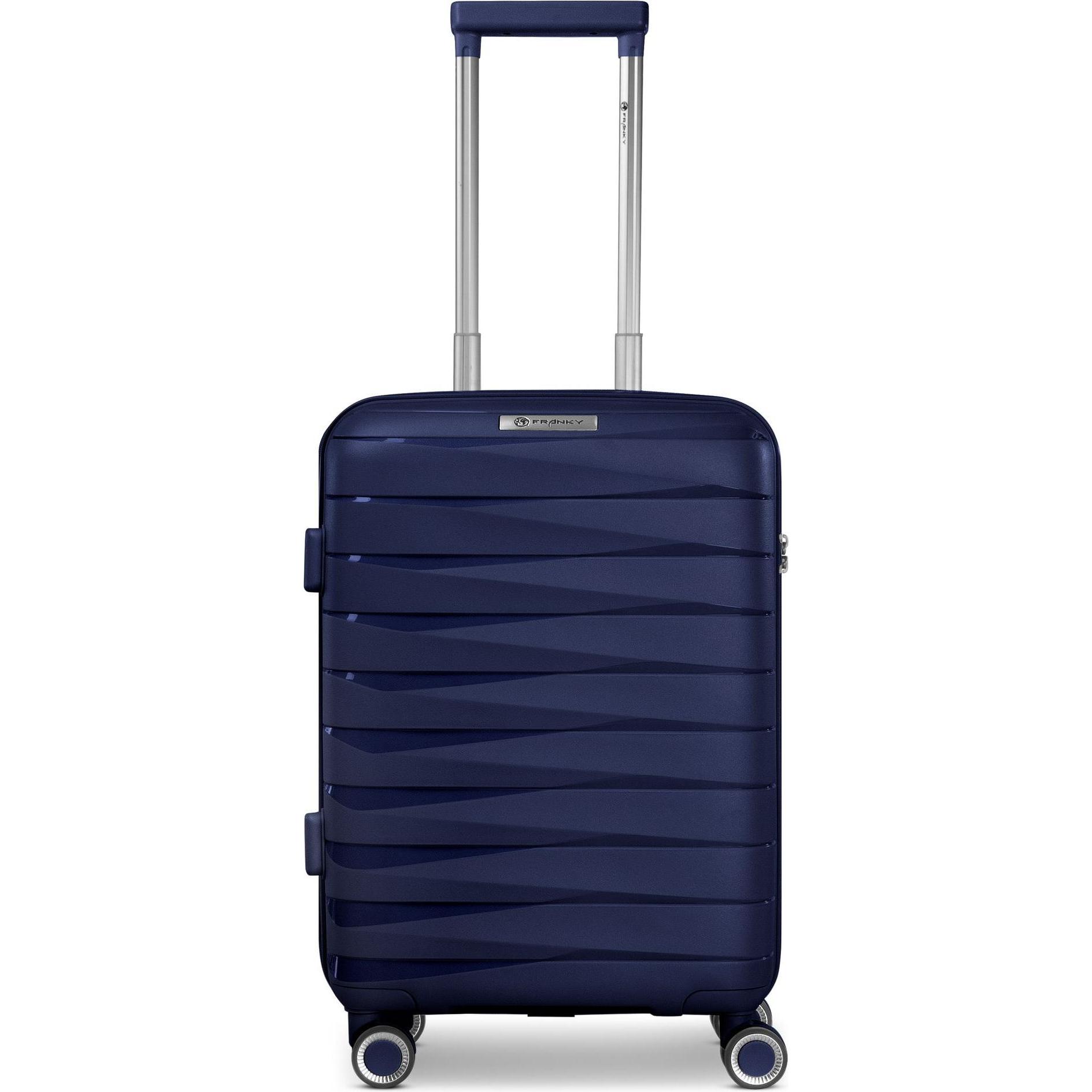 Franky, Koffer, London 4 Rollen Kabinentrolley S 55 cm, Blau, (36 l, Handgepäck (bis 50l))