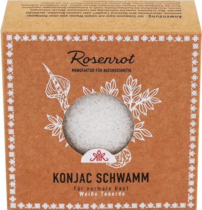 Actual product image Rosenrot Konjac Sponge - White Clay