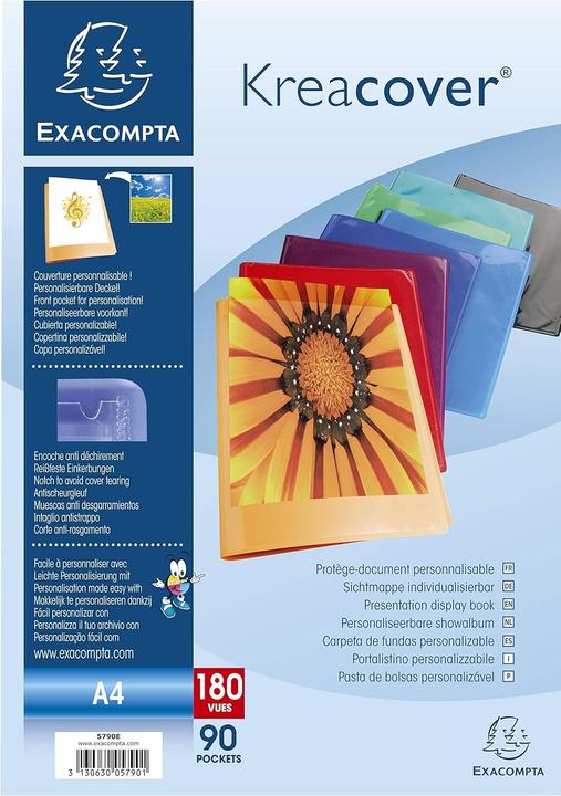 Actual product image Exacompta Kreacover Semi-Rigid Opaque PP Display Book (A4, 8x)