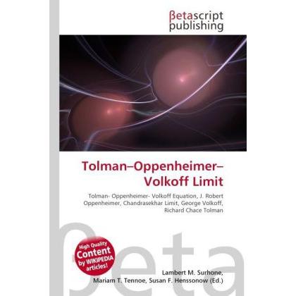 Tolman Oppenheimer Volkoff Limit, Fachbücher