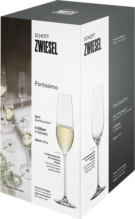 Produktbild Schott Zwiesel Sektglas Fortissimo (24 cl, 4 Gläser, Sektgläser)
