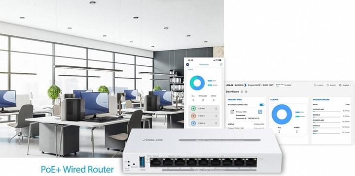 Actual product image ASUS EBG19 Router VPN PoE+ 9-port