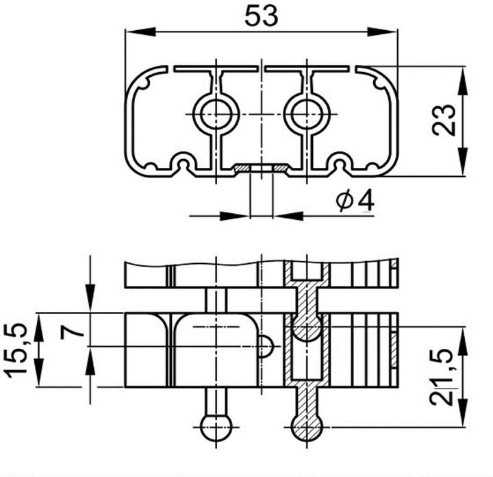 Produktbild Bachmann Kabelschlange Classic silber (930.031) (Kabelbrücke, 100 cm)