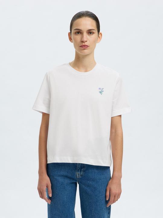 Image du produit Selected Femme Besticktes T-Shirt mit Rundhalsausschnitt (M)