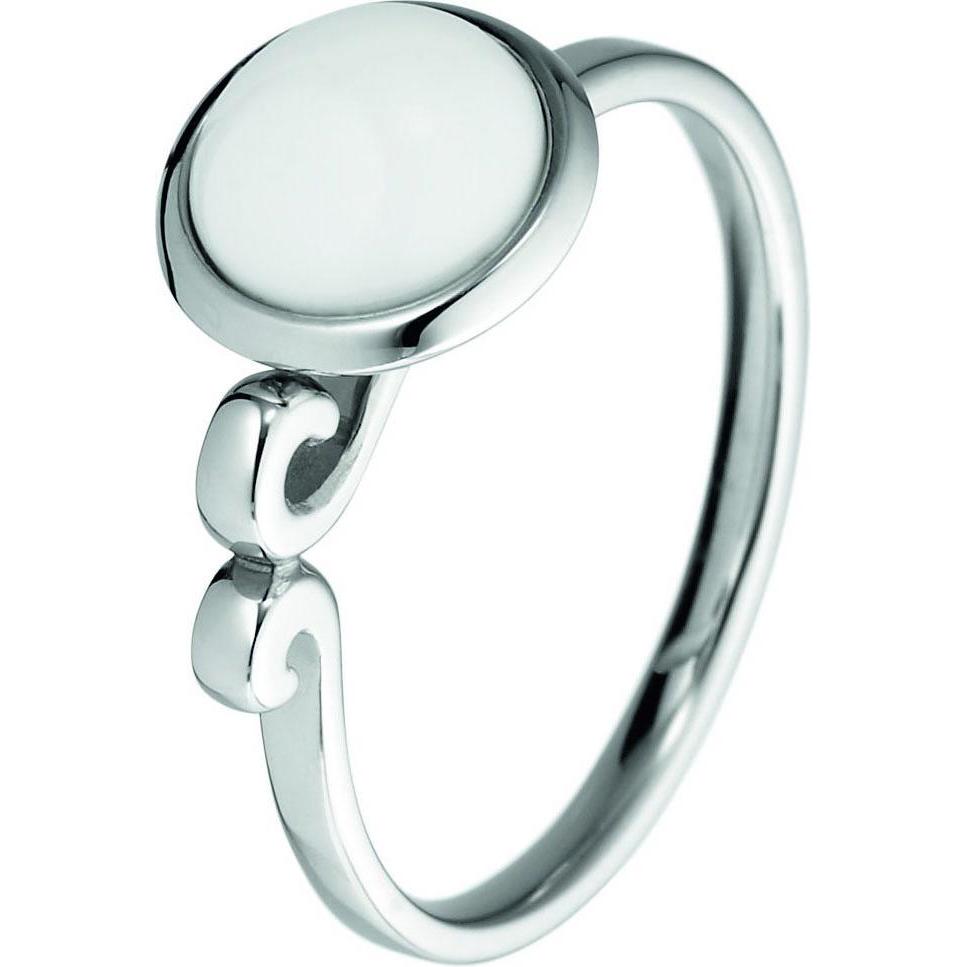 Xen, Ring, Ring mit 8 mm weisser Keramik, (52)