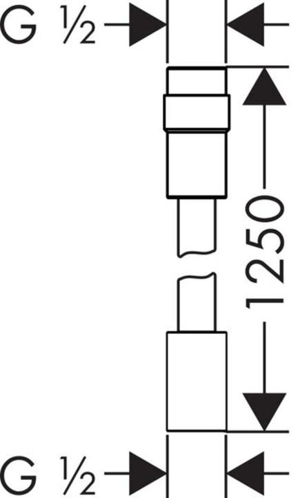 Produktbild hansgrohe Brauseschlauch AXOR 1250mm brushed nickel (125 cm)