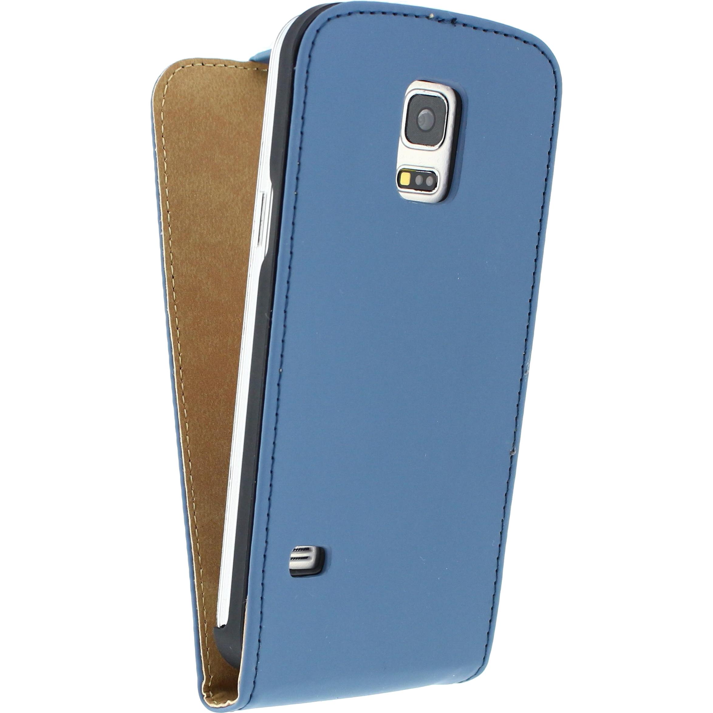 Mobilize Ultra Slim Flip Case (Samsung Galaxy S5 Mini), Smartphone Hülle, Blau