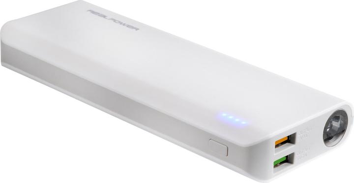 Produktbild RealPower Li-Ion, 1/2., 2xUSB, LED (12000 mAh, 44.40 Wh)