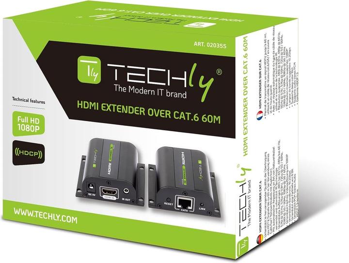 Image du produit Techly Extender HDMI via câble Cat RJ45 (0.07 m)