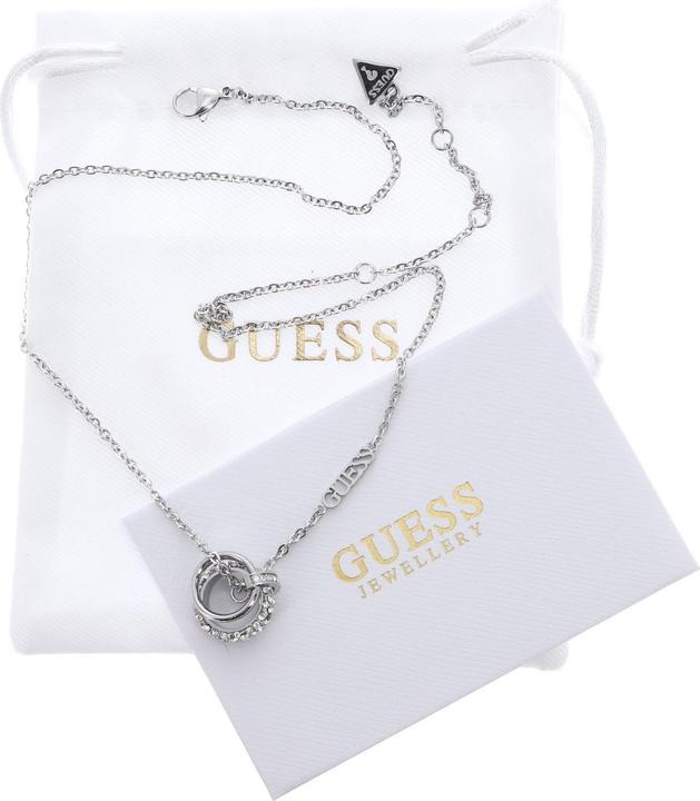 Actual product image Guess Fabulous Me Jungle Circle Pave Necklace (Glass, Stainless steel)