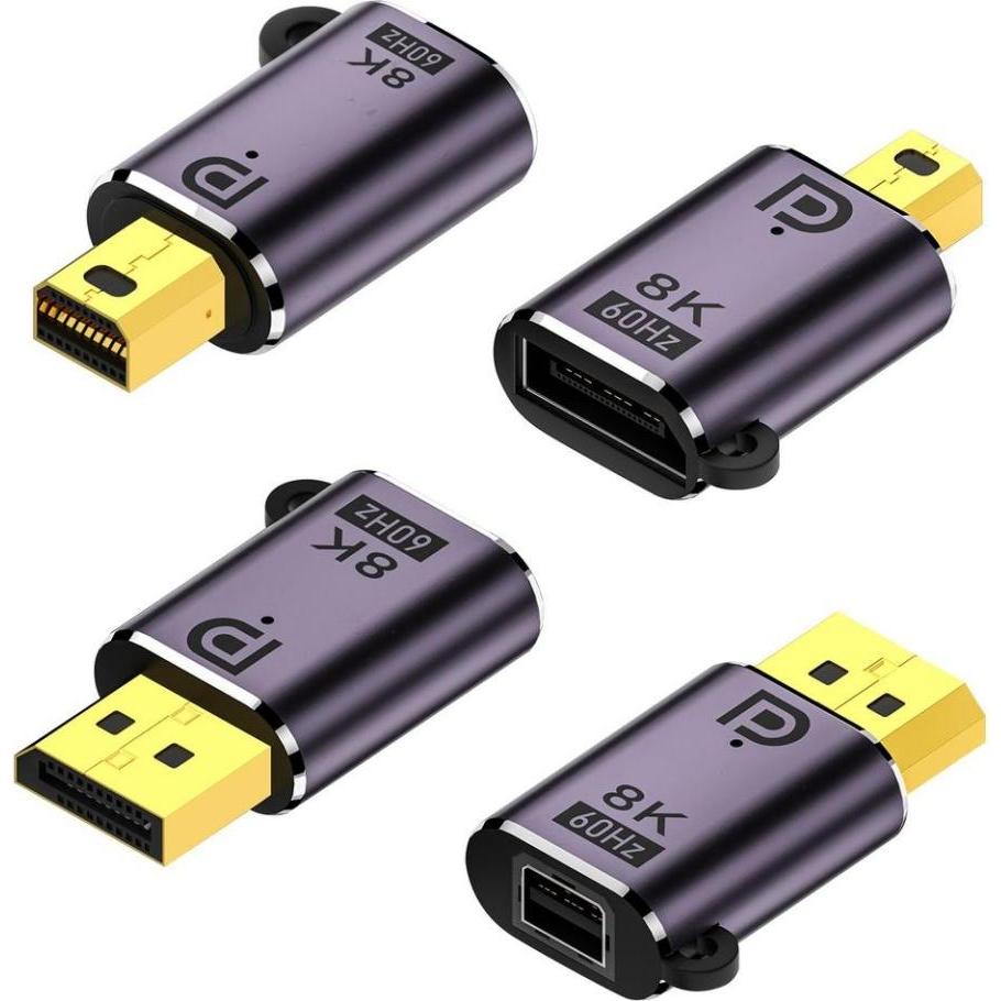 Thumbnail - PowerGuard DisplayPort zu (Mini DP), Data + Video Adapter, Grau