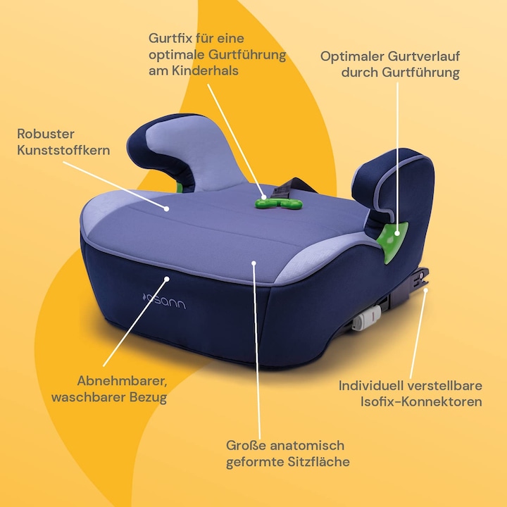 Produktbild Osann Junior Isofix Gurtfix (Kindersitzerhöhung, ECE R129/i-Size Norm)