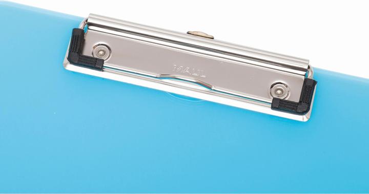 Produktbild Maul Klemmbrett neon, DIN A4, transparent-blau aus Kunststoff, flache, vernickelte Bügelklemme (22.6 x 31.8 cm)