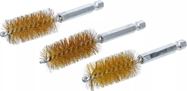 Productafbeelding BGS Messing borstel | 19 mm | Aandrijving zeskantkop 6,3 mm (1/4") | 3 stuks.