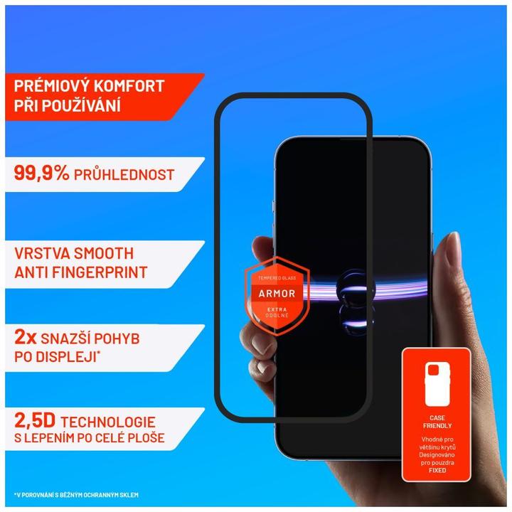 Fixed Premium armoured glass protection for Apple iPhone 14 Pro, black (Apple iPhone 14 Pro)