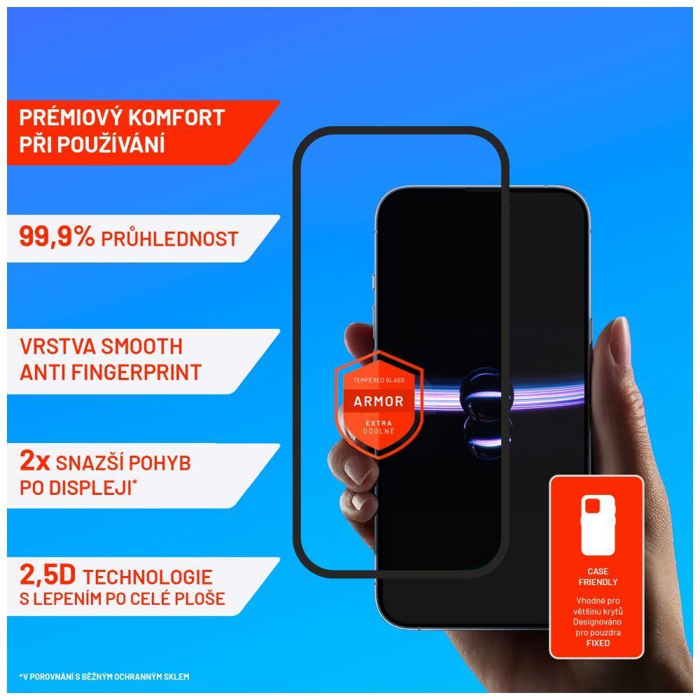 Fixed Protezione in vetro blindato Apple iPhone 14 Pro Max, nero (Apple iPhone 14 Pro Max), Pellicola protettiva smartphone, Nero