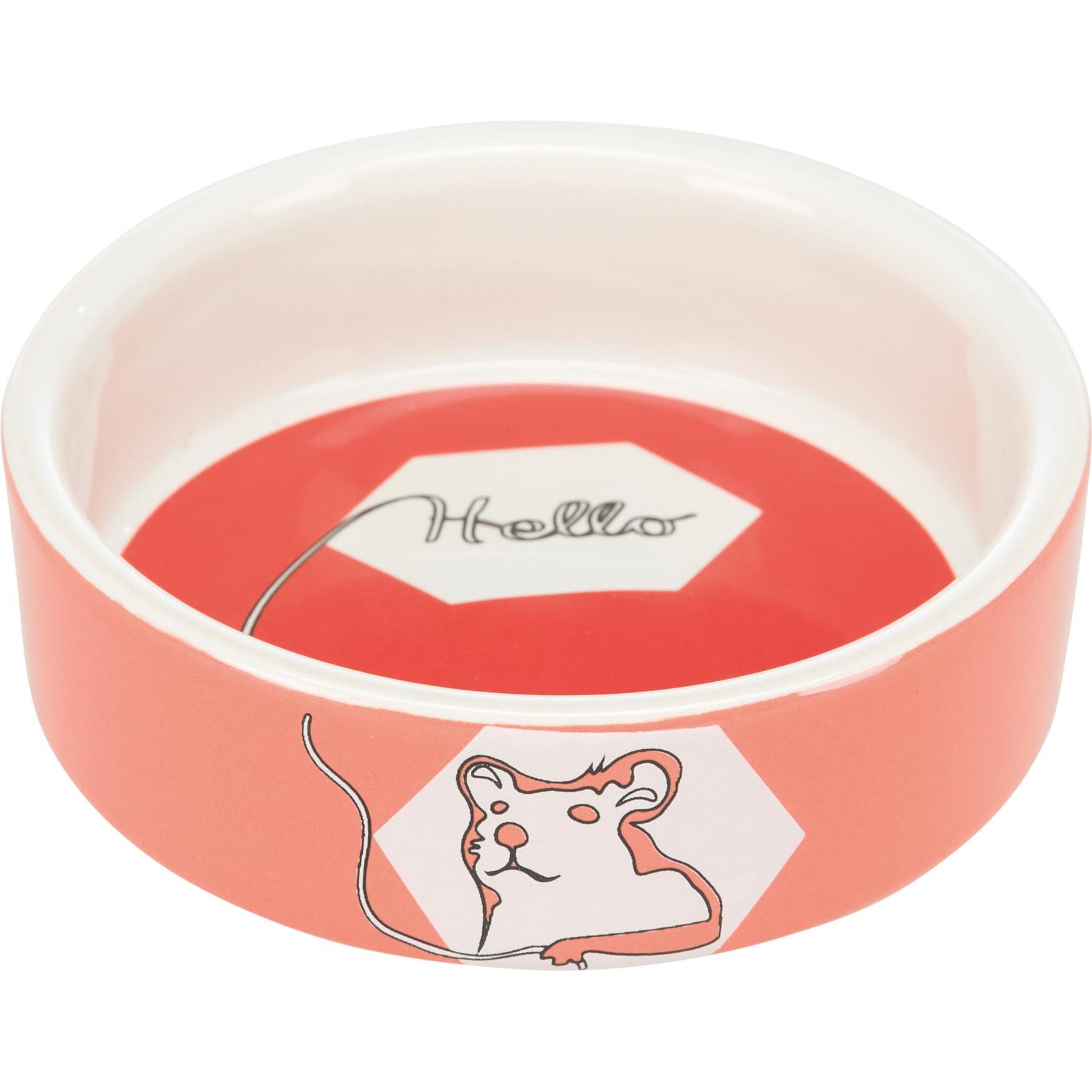 4x Trixie Napf Comic-Hamster Hello (9 cl), Futternapf