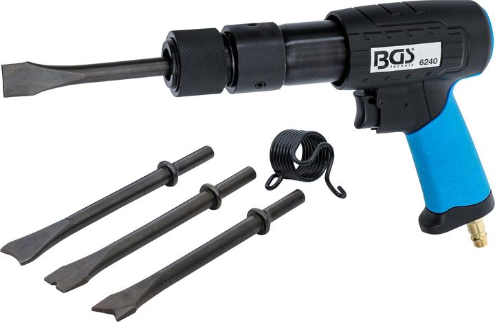 BGS Pneumatic chisel hammer set | with quick-release chuck | 10 mm (Air blast, Chisel hammer)