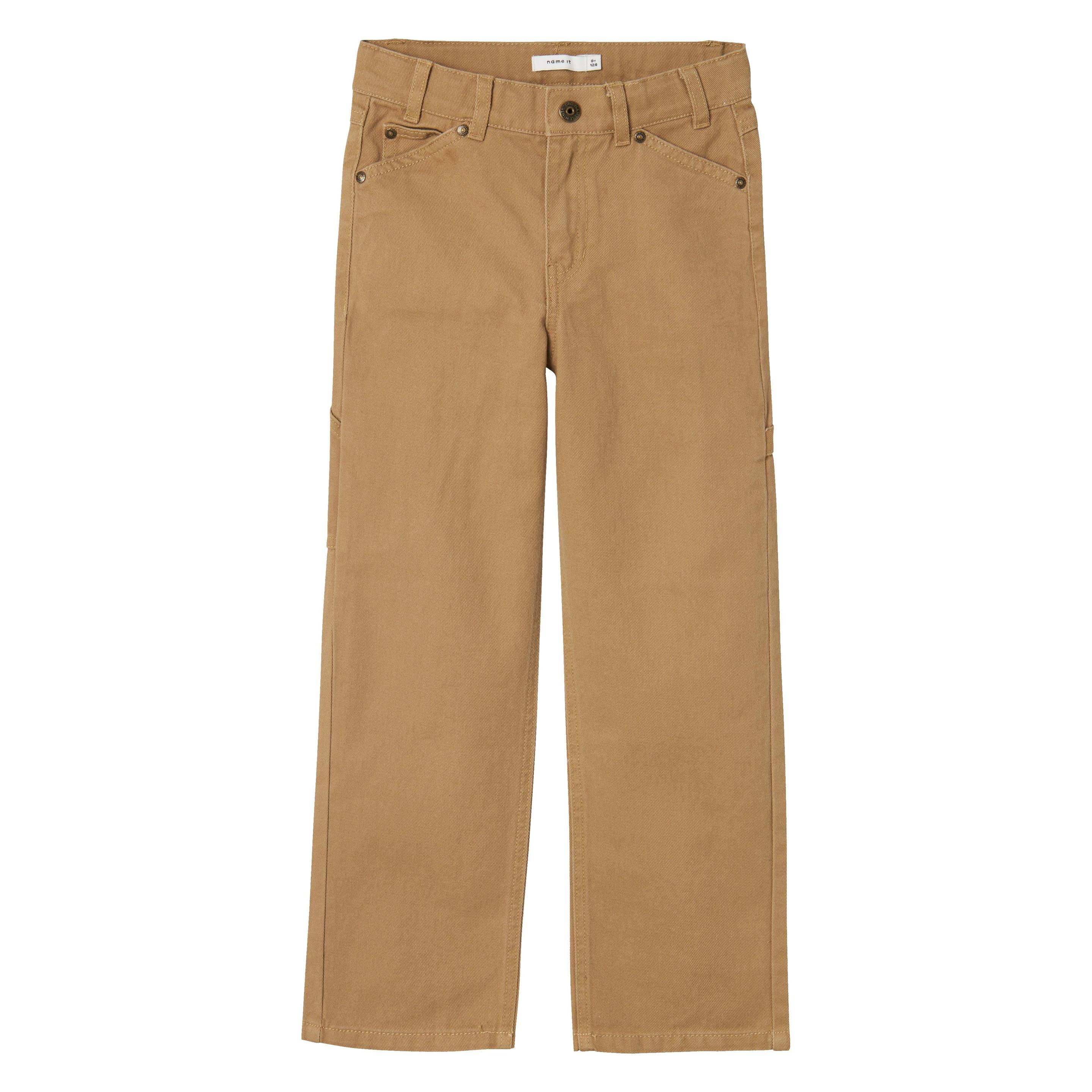 Name It, Jungen, Hosen, Straight Fit Jeans, Braun, (158)