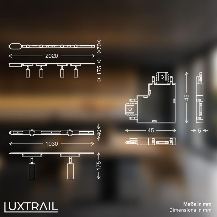 Produktbild Briloner Luxtrail 48V Schienensystem, Set, 3m, Weiss, 6xLED/5W