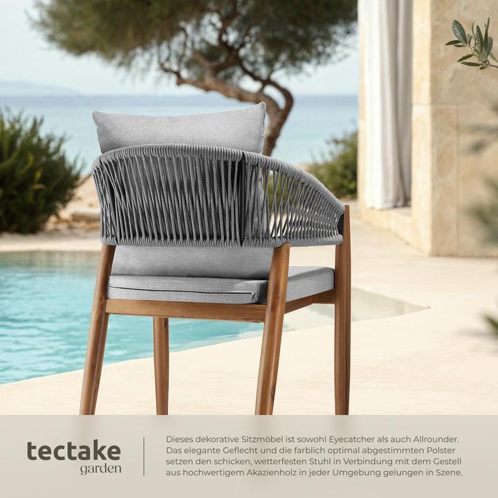 Actual product image tectake Garden chair Manacor, Rope design