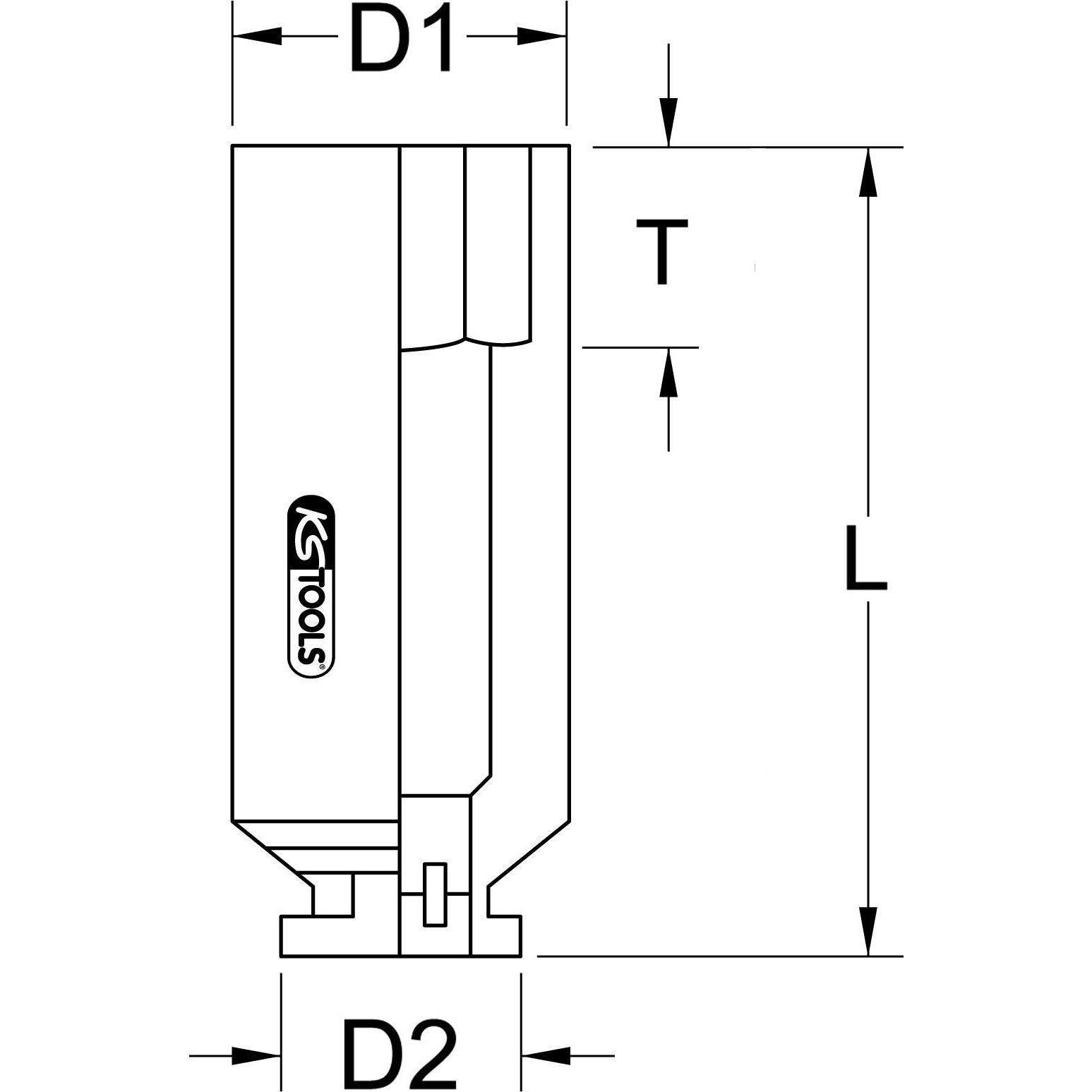 Thumbnail - KS Tools, Steckschlüssel + Stecknuss, 3/4" Sechskant-Kraft-Stecknuss lang (21 mm)