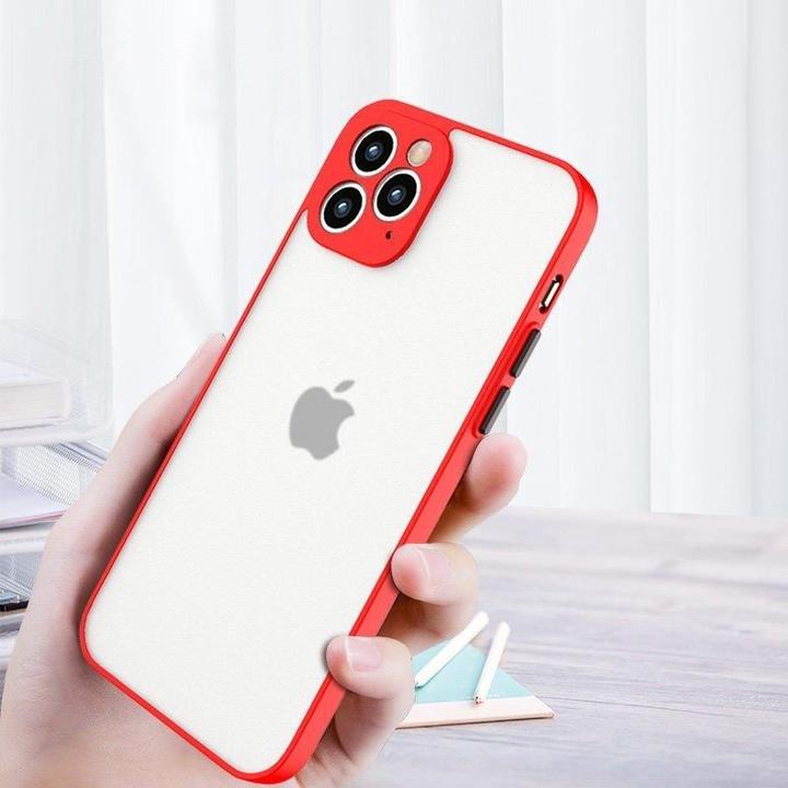 Actual product image Hurtel Milky Case silicone flexible translucent case for Samsung Galaxy A72 4G red (Samsung Galaxy A72)