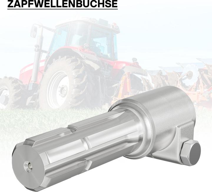 Immagine prodotto Wiltec Manchon Prise de force Cardan 160mm Logement pour arbre cannelé 8-32x38x6 Sortie 1 3/8" 6D Trac (Accessori per trattori)