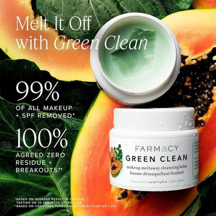 Actual product image Farmacy Green Clean Makeup Meltaway Cleansing Balm 50ml (Cleansing Balms, 50 ml)