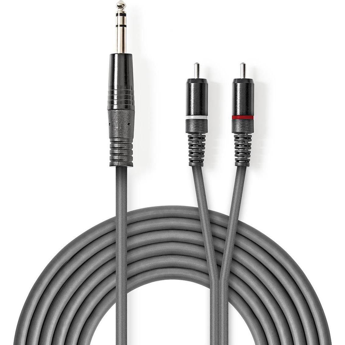 Nedis Audiokabel Stereo 6.35 mm Male - 2X RCA Male (3 m), Audio Kabel