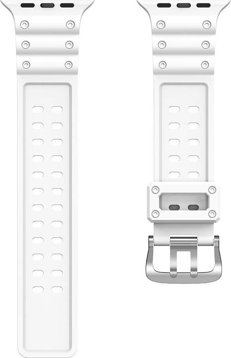 Actual product image Hurtel Strap Triple Protection strap for Apple Watch SE, 8, 7, 6, 5, 4, 3, 2, 1 (41, 40, 38 mm) bracelet wh (38 mm, 40 mm, 41 mm, TPU)