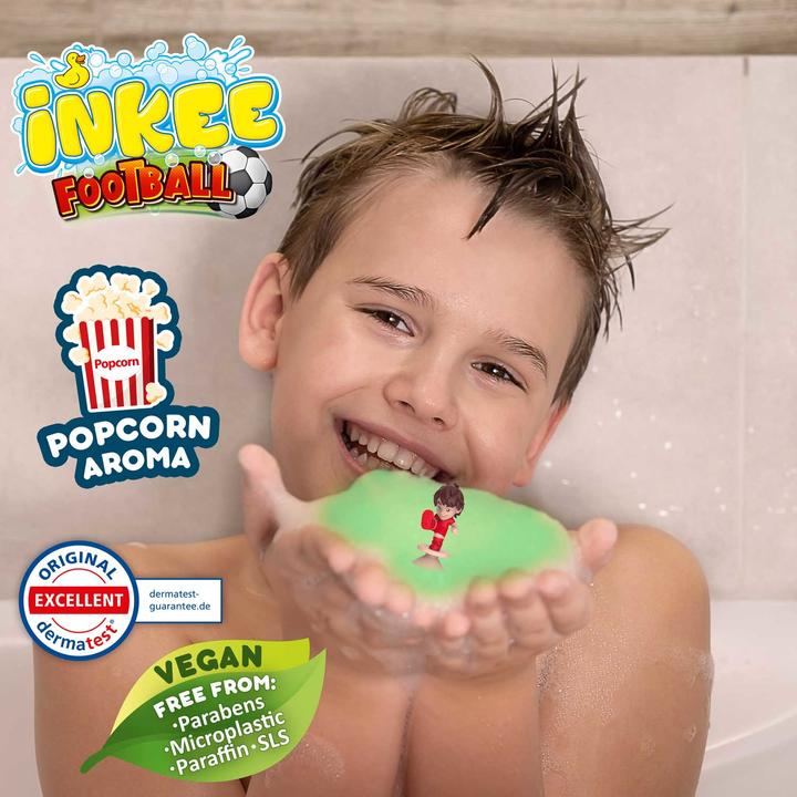 Produktbild Craze Inkee Fussall Badebombe mit Sammelfigur (Badekugeln)