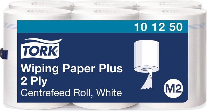 Actual product image Tork Håndklaederulle Plus M2 2-lag 160 m uden Hylse Hvid,6 rl/krt (6x)