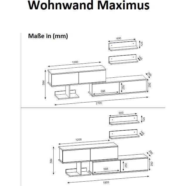 Thumbnail - Moebel17, Wohnwand, Maximus