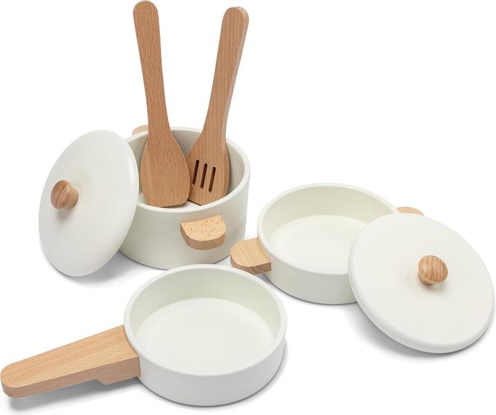 Immagine prodotto New Classic Toys Holzpfannen-Set weiss