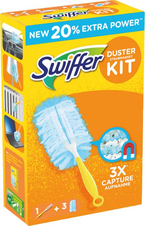 Produktbild Swiffer Staubmagnet Starterset Griff + 3 Tücher (4 Stk.)
